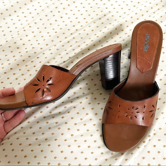 Boho Leather Heel Sandals - Picture 3 of 6